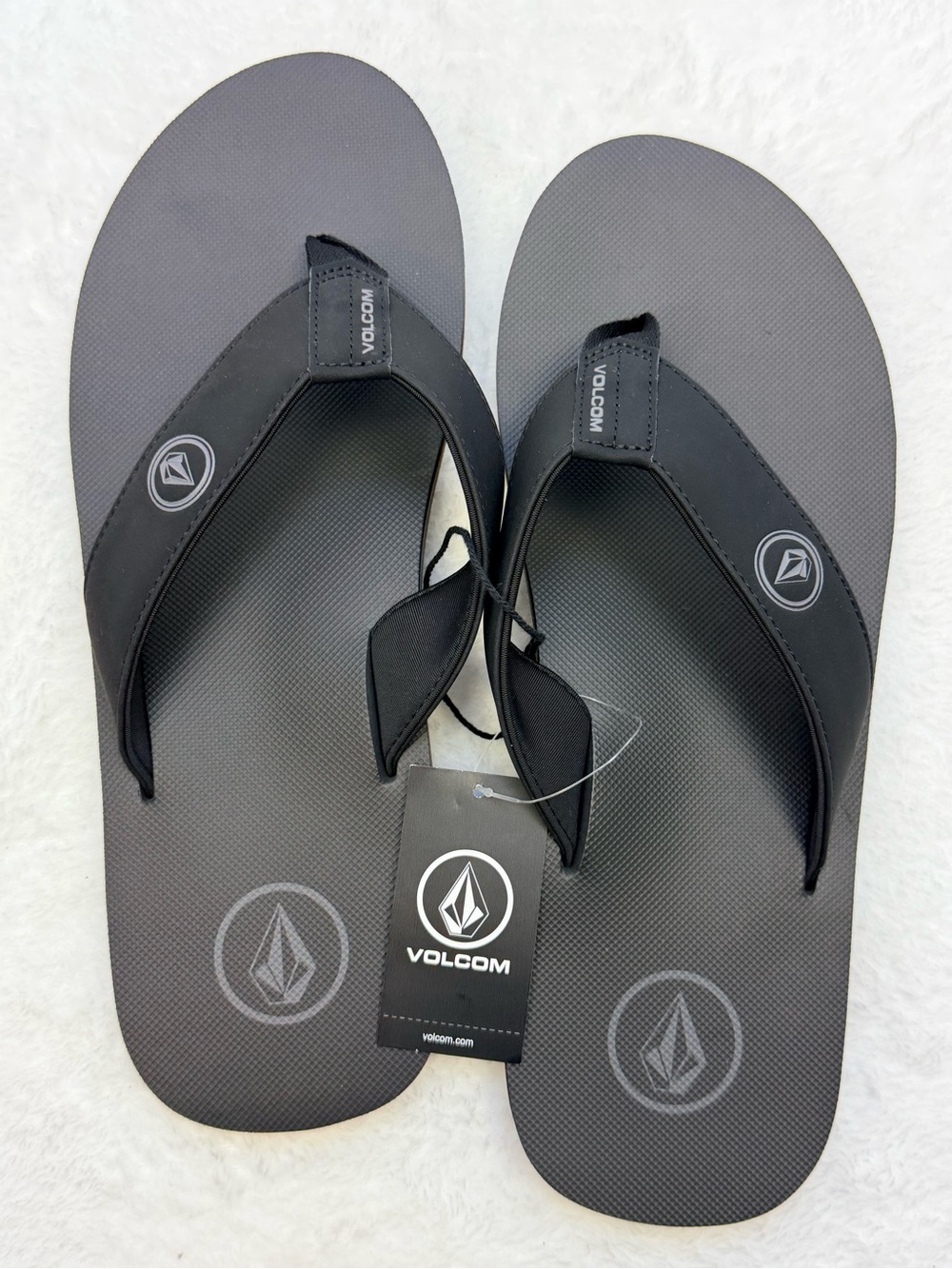 Volcom Men’s Black Thong Flip Flops Sandal - Comfortable Casual size 11